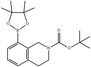 TERT-BUTYL 8-(4,4,5,5-TETRAMETHYL-1,3,2-DIOXABOROLAN-2-YL)-3,4-DIHYDROISOQUINOLINE-2(1H)-CARBOXYLATE 结构式