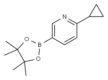 6-环丙基吡啶-3-硼酸频那醇酯 结构式