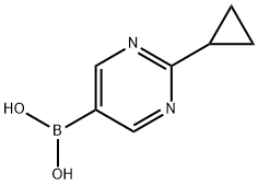 (2-环丙基-5-嘧啶基)硼酸 结构式