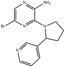 5-BROMO-3-(2-PYRIDIN-3-YL-PYRROLIDIN-1-YL)-PYRAZIN-2-YLAMINE 结构式