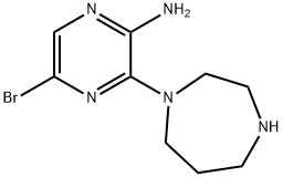 5-BROMO-3-[1,4]DIAZEPAN-1-YL-PYRAZIN-2-YLAMINE 结构式
