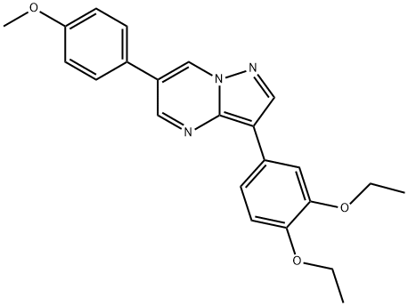 3-(3,4-DIETHOXY-PHENYL)-6-(4-METHOXY-PHENYL)-PYRAZOLO[1,5-A]PYRIMIDINE 结构式