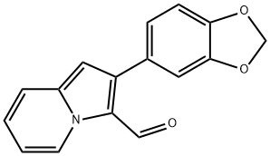 2-(1,3-Benzodioxol-5-yl)indolizine-3-carboxaldehyde 结构式