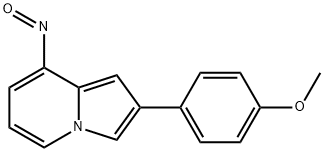 2-(4-Methoxyphenyl)-8-nitrosoindolizine 结构式