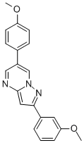2-(3-METHOXY-PHENYL)-6-(4-METHOXY-PHENYL)-PYRAZOLO[1,5-A]PYRIMIDINE 结构式