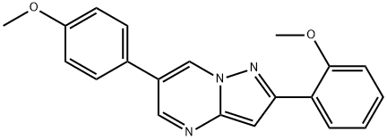 2-(2-METHOXY-PHENYL)-6-(4-METHOXY-PHENYL)-PYRAZOLO[1,5-A]PYRIMIDINE 结构式