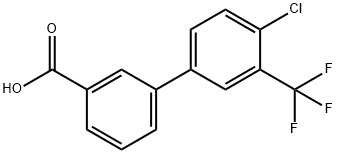 [1,1'-Biphenyl]-3-carboxylic acid, 4'-chloro-3'-(trifluoromethyl)- 结构式