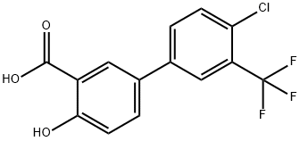 [1,1'-Biphenyl]-3-carboxylic acid, 4'-chloro-4-hydroxy-3'-(trifluoromethyl)- 结构式