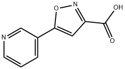 5-(3-吡啶基)异噁唑-3-甲酸 结构式