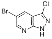 5-溴-3-氯-1H-吡唑并[3,4-B]吡啶 结构式