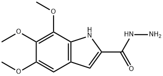 5,6,7-trimethoxy-1H-indole-2-carbohydrazide 结构式