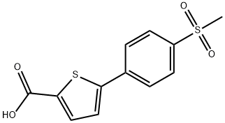 5-(4-(甲基磺酰基)苯基)噻吩-2-羧酸 结构式