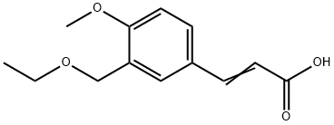 (E)-3-(3-(乙氧基甲基)-4-甲氧基苯基)丙烯酸 结构式