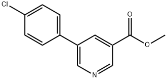 methyl 5-(4-chlorophenyl)pyridine-3-carboxylate 结构式