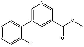 methyl 5-(2-fluorophenyl)pyridine-3-carboxylate 结构式