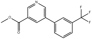 methyl 5-(3-(trifluoromethyl)phenyl)pyridine-3-carboxylate 结构式