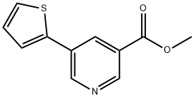 5-(噻吩-2-基)吡啶-3-羧酸甲酯 结构式