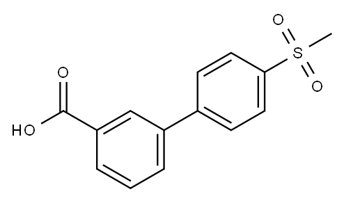 4-(METHYLSULFONYL)BIPHENYL-3-CARBOXYLIC ACID 结构式