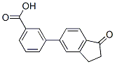 3-(1-Oxo-2,3-dihydroinden-5-yl)benzoic acid 结构式