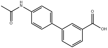 4-ACETAMIDOBIPHENYL-3-CARBOXYLIC ACID 结构式