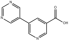 5-(嘧啶-5-基)烟酸 结构式