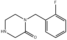 1-(2-氟苄基)哌嗪-2-酮 结构式