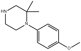 1-(4-甲氧苯基)-2,2-二甲基哌嗪 结构式