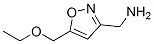 3-Isoxazolemethanamine,  5-(ethoxymethyl)- 结构式