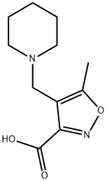 5-methyl-4-(1-piperidinylmethyl)-3-Isoxazolecarboxylic acid 结构式