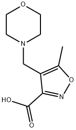 5-甲基-4-(吗啉-4-基甲基)-1,2-噁唑-3-羧酸 结构式