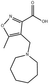 4-(azepan-1-ylmethyl)-5-methylisoxazole-3-carboxylic acid(SALTDATA: FREE) 结构式