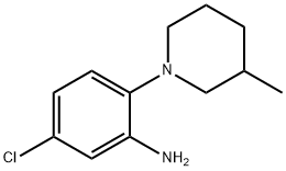 5-氯-2-(3-甲基-1-哌啶基)苯胺 结构式