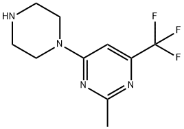 2-甲基-4-(1-	哌嗪)-6-(三氟甲基)嘧啶 结构式