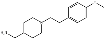 [1-[2-(4-甲氧苯基)乙基]-4-哌啶基]甲胺 结构式