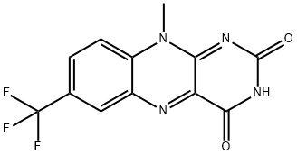 10-甲基-7-(三氟甲基)苯并[G]蝶啶-2,4-二酮 结构式