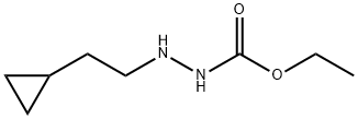 Hydrazinecarboxylic  acid,  2-(2-cyclopropylethyl)-,  ethyl  ester 结构式