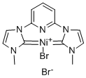 [(2,6-吡啶二基)双(3-甲基-1-咪唑基-2-亚基)]镍溴化物 结构式