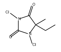 1,3-二氯-5-甲基-5-乙基海因 结构式