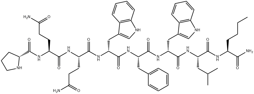 (D-PRO4,D-TRP7·9,NLE11)-SUBSTANCE P (4-11) 结构式