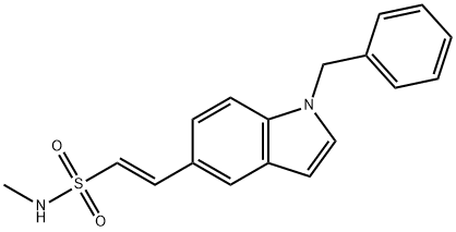 (1E)-N-Methyl-2-[1-(phenylmethyl)-1H-indol-5-yl]ethenesulfonamide 结构式