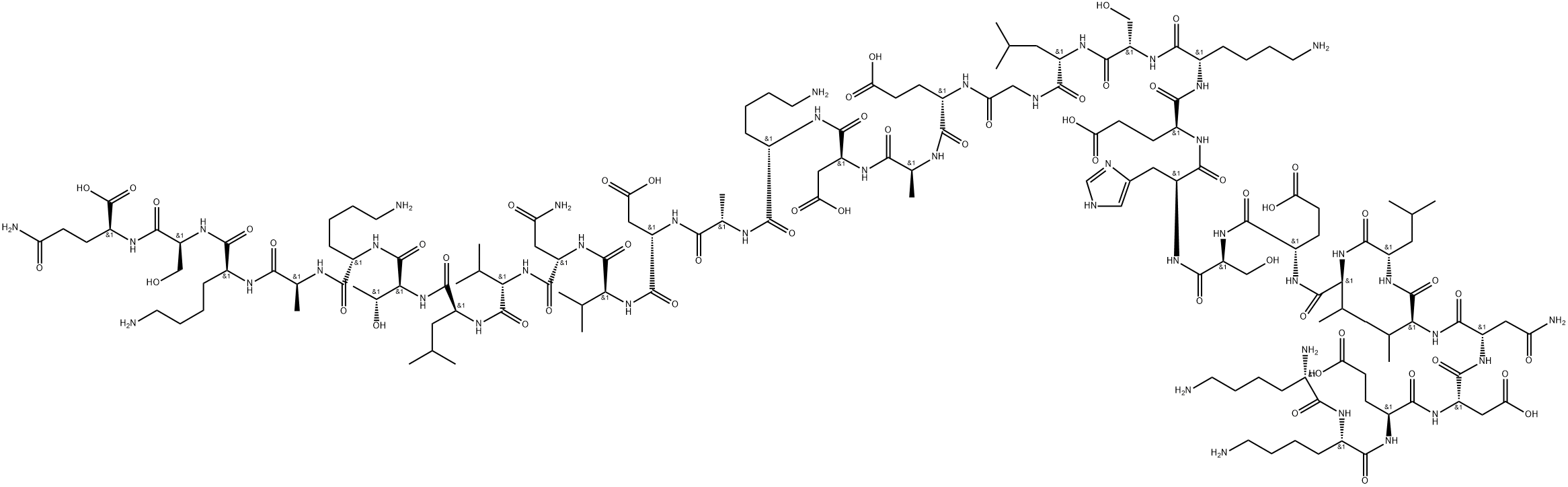 甲状旁腺激素（PTH）（53-84），人类 结构式