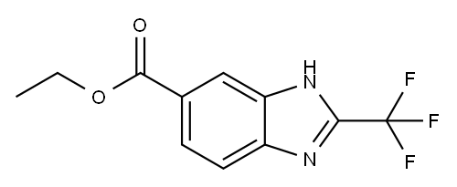2-(三氟甲基)-1H-苯并[D]咪唑-5-羧酸乙酯 结构式