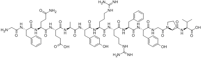 GLY-PHE-GLN-GLU-ALA-TYR-ARG-ARG-PHE-TYR-GLY-PRO-VAL 结构式