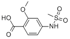 2-METHOXY-4-[(METHYLSULFONYL)AMINO]BENZOIC ACID 结构式