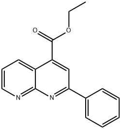 1,8-Naphthyridine-4-carboxylic acid, 2-phenyl-, ethyl ester 结构式