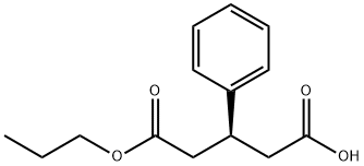 Pentanedioic acid, 3-phenyl-, monopropyl ester, (3S)- (9CI) 结构式