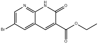 Ethyl 6-bromo-2-oxo-1,2-dihydro-1,8-naphthyridine-3-carboxylate 结构式