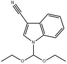 1-diethoxymethyl-1H-indole-3-carbonitrile 结构式