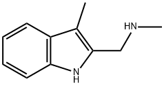 N-甲基-1-(3-甲基-1H-吲哚-2-基)甲胺 结构式