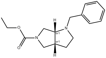 顺式-1-苄基-5-乙氧羰基六氢吡咯并[3,4-B]吡咯 结构式